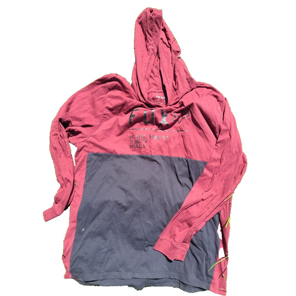 Fox Racing Burgundy Graphic Hoodie Sweatshirt XXL - Picture 1 of 6